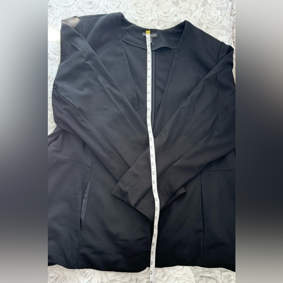 Lane Bryant Single Clasp Blazer Jacket Womens 24 Black Long Sleeve Career Coat - Picture 6 of 12